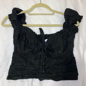 Elouise crop top black